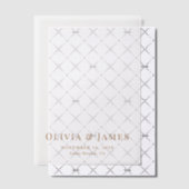 Elegant Gold Monogram Wedding Overlay Pergament Einladungen (Versetzt (Einladung))