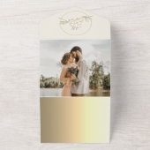 Elegant Gold Monogram Wedding QR Code All In One Einladung (Außenbereich)