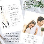 Elegant Gold Monogram Wedite mit UAWG Einladung