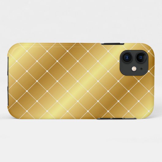 Elegant Gold Muster iPhone Case (Rückseite (Horizontal))