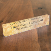 Elegant Gold Namensplakette (Seite)