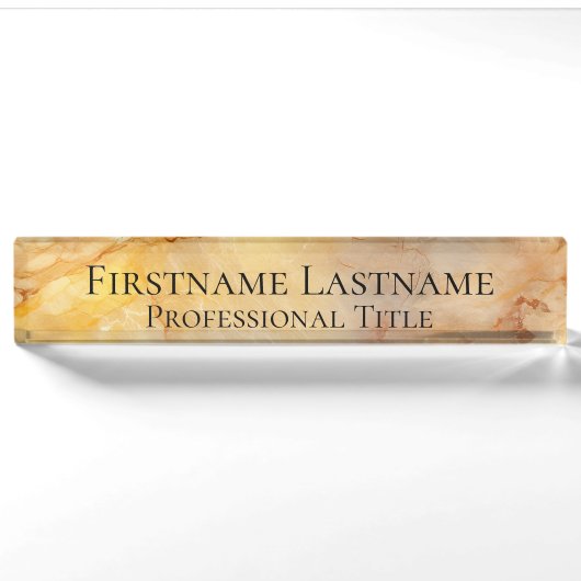 Elegant Gold Namensplakette (Vorderseite)