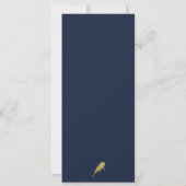 Elegant Gold Navy Underwater Fish Menu Card Einladung (Rückseite)