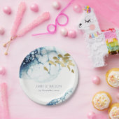 ELEGANT GOLD NAVY UNDERWATER SEA FISH WEDDING PAPPTELLER (Party)