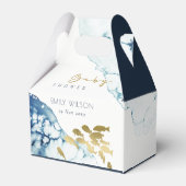 ELEGANT GOLD NAVY UNTERWASSER FISH BABY DUSCHE GESCHENKSCHACHTEL (Rückseite)