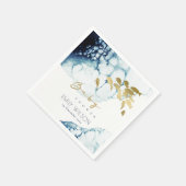 ELEGANT GOLD NAVY UNTERWASSER FISH BABY DUSCHE SERVIETTE (Ecke)