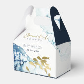 ELEGANT GOLD NAVY UNTERWASSER FISH BRAUTPARTY GESCHENKSCHACHTEL (Rückseite)