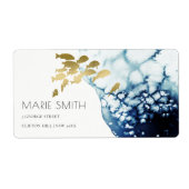 ELEGANT GOLD NAVY UNTERWASSER-MEERESFISCHADRESSE (Vorne)