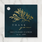 ELEGANT GOLD NAVY UNTERWASSER WEED BABY DUSCHE GESCHENKANHÄNGER (Vorderseite)