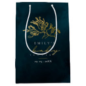 ELEGANT GOLD NAVY UNTERWASSER WEED BABY DUSCHE MITTLERE GESCHENKTÜTE (Vorderseite)