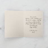 Elegant Gold Numbers Botanical 55th Birthday Karte (Innenseite)