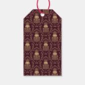 Elegant Gold Nutcracker Christmas Damask Geschenkanhänger (Vorderseite)