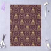 Elegant Gold Nutcracker Christmas Damask Seidenpapier (Basteln)