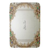 Elegant Gold Ornate Bath Mat Badematte (Vorderseite Vertikal)