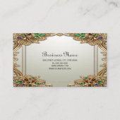 Elegant Gold Ornate Business Card Visitenkarte (Rückseite)