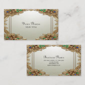 Elegant Gold Ornate Business Card Visitenkarte (Vorne/Hinten)