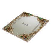 Elegant Gold Ornate Ceramic Tile Fliese (Seite)