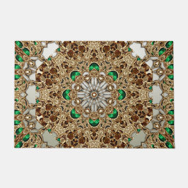 Elegant Gold Ornate Doormat Fußmatte