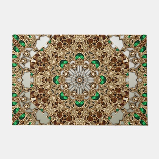 Elegant Gold Ornate Doormat Fußmatte (Vorderseite)