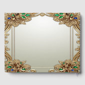 Elegant Gold Ornate Guest Book Gästebuch (Rückseite)