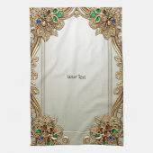 Elegant Gold Ornate Kitchen Towels Geschirrtuch (Vertikal)