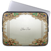 Elegant Gold Ornate Laptop Sleeve (Vorderseite)