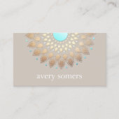 Elegant Gold Ornate Lotus Mandala Natural Health Visitenkarte (Vorderseite)