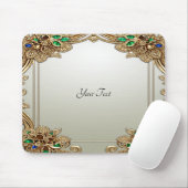 Elegant Gold Ornate Mousepad (Mit Mouse)