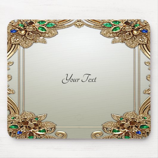 Elegant Gold Ornate Mousepad (Vorne)
