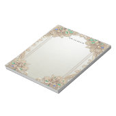 Elegant Gold Ornate Notepad Notizblock (Rotiert)