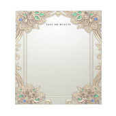 Elegant Gold Ornate Notepad Notizblock (Vorderseite)