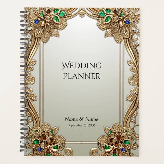 Elegant Gold Ornate Planner Planer (Vorderseite)