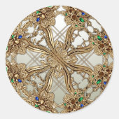 Elegant Gold Ornate Sticker (Vorderseite)