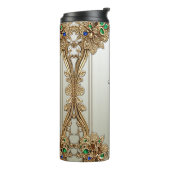 Elegant Gold Ornate Thermal Tumbler Thermosbecher (Nach links gedreht)