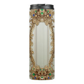 Elegant Gold Ornate Thermal Tumbler Thermosbecher (Rückseite)