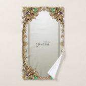 Elegant Gold Ornate Towel Set (Handtuch)