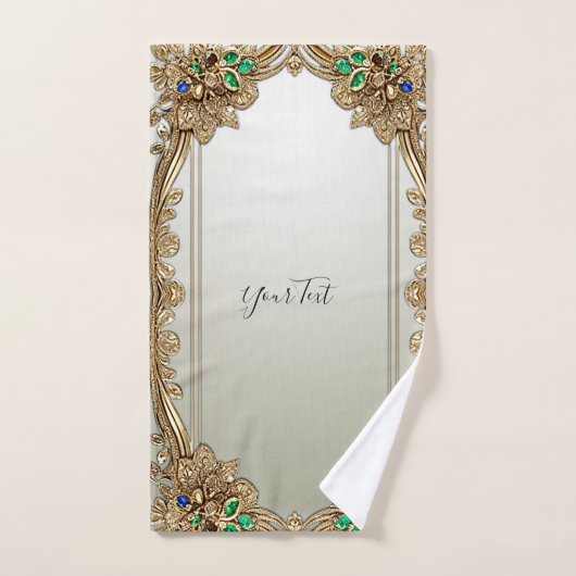 Elegant Gold Ornate Towel Set (Handtuch)