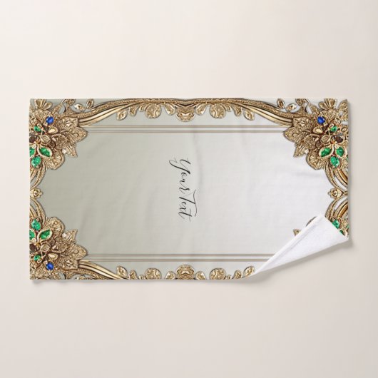 Elegant Gold Ornate Towel Set (Handtuch)