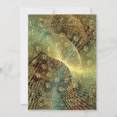 Elegant Gold Paisley Einladung (Rückseite)