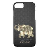Elegant Gold Paisley Elephant, Damaske Personalisi