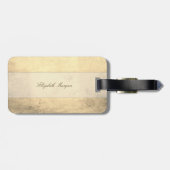 Elegant Gold, Paisley Elephant Gepäckanhänger (Rückseite horizontal)