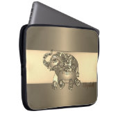 Elegant Gold Paisley Elephant - Personalisiert Laptopschutzhülle (Vorne Rechts)
