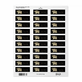 Elegant Gold Paisley Floral Elephant, Black (Vorne)