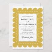 Elegant Gold Papel Picado Unkraut Einladung (Vorderseite)