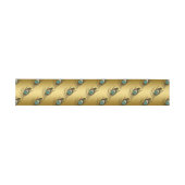 Elegant Gold Peacock Einladungsbanderole (Flach)