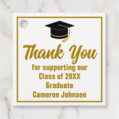 Elegant Gold Personalisiert 2025 Graduation Party Geschenkanhänger (Vorderseite)