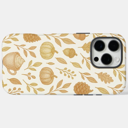 Elegant Gold Phone Cover For Fall (Rückseite (Horizontal))