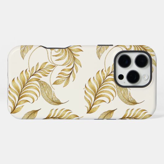 Elegant Gold Phone Cover For Fall iPhone Hülle (Rückseite (Horizontal))