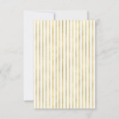 Elegant Gold Pineapard Wedding RSVP Karte (Rückseite)