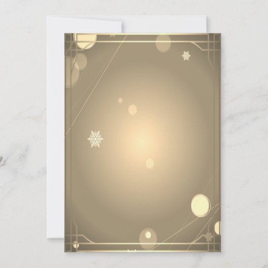 Elegant Gold,PineTree Company Weihnachten Einladung (Rückseite)